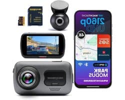 Dashcam Set - Autocamera Set - Veilig Rijden - 4K UHD Beeldstabilisatie - 64GB SD Kaart - Zwart