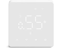 Thermostaat vloerverwarming - Slimme thermostaat - Waterverwarming regelen - Wifi en spraakbesturing - 8.6 x 8.6 cm - Wit