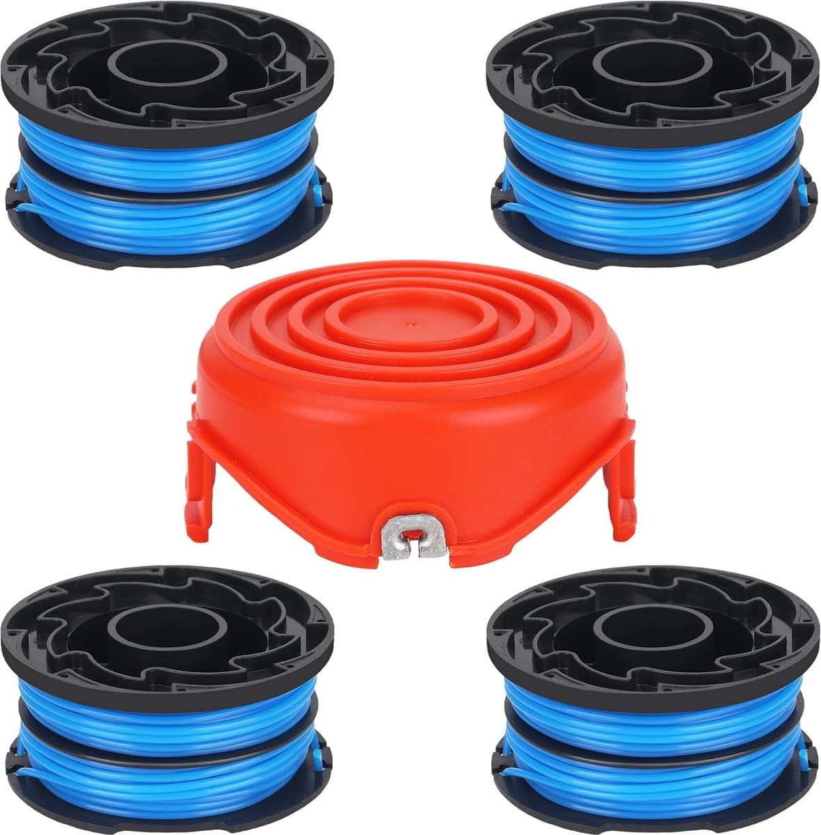 SnelShoppen - Dubbele Draad Spoel A6441 A6441-XJ A6442 Voor Grasmaaier, 12m Lengte Ø 1,5mm Met Rinse Deksel, Geschikt Voor Diverse Modellen — afbeelding 1