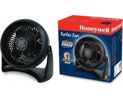 Krachtige Honeywell TurboForce-ventilator (stille verkoeling, 90° variabele kanteling, 3 snelheidsinstellingen, wandmontage, tafelventilator) HT900E