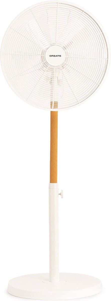 CREATE - Retro stijl 50 W draaiende staande ventilator - AIR STAND WOOD — afbeelding 1