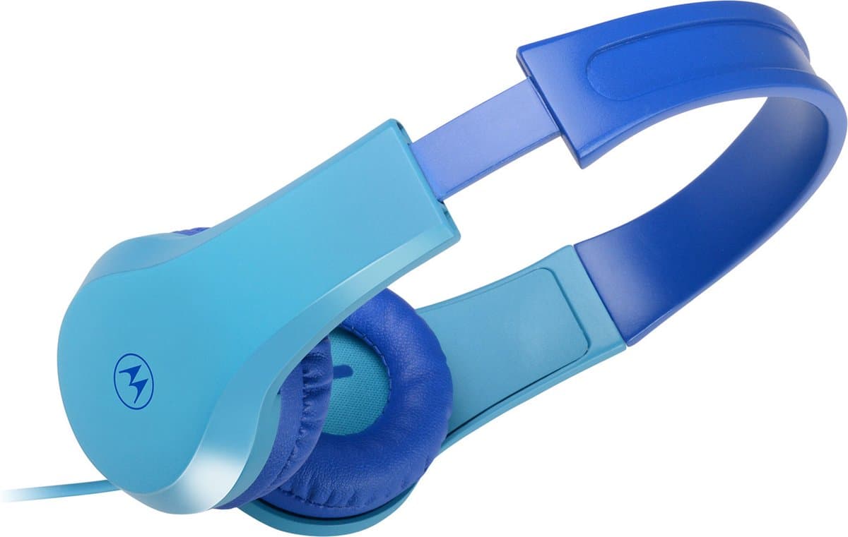 Motorola Sound Kinderkoptelefoon - MOTO JR200 BLU - Koptelefoon met Draad - Volumebegrenzing tot 85dB - met Audiosplitter - BPA-Vrij - Vanaf 3 Jaar — afbeelding 1
