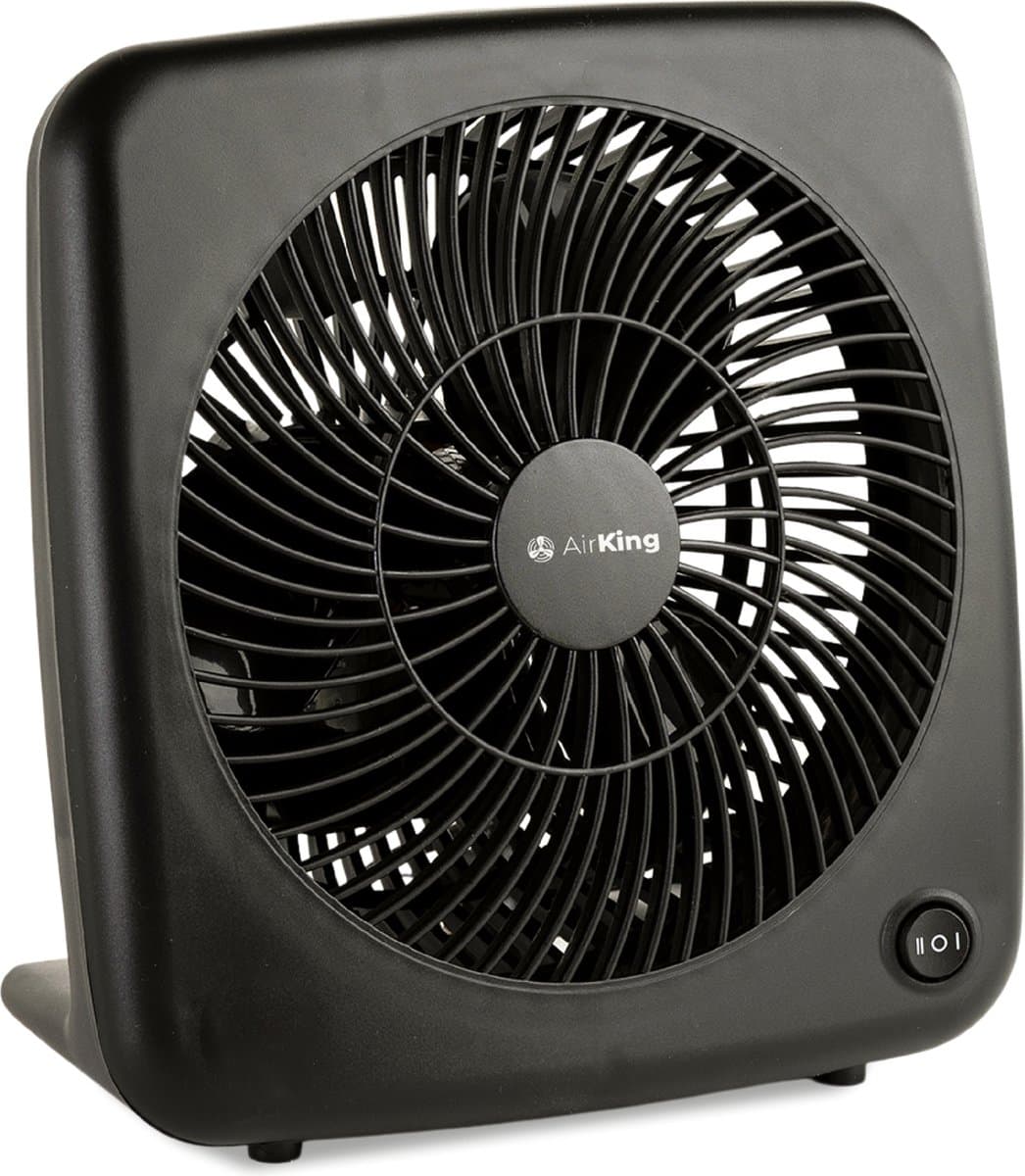 AirKing - Tafelventilator - Zwart - Ventilator met 2 snelheidsstanden 35 dB - Bureau ventilator 18 cm diameter — afbeelding 1