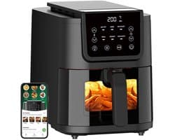 Boleen - 6 In 1 Friteuse En Broodrooster - Broodroosters - Friteuse 5 Liter - 1500W - Snelle Luchtcirculatie - Led Touchscreen