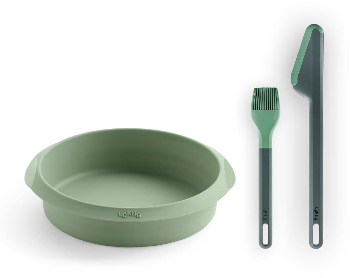 Lékué Airfryer Set - Incl Bakvorm, Keukentang en Bakborstel - Green — afbeelding 1