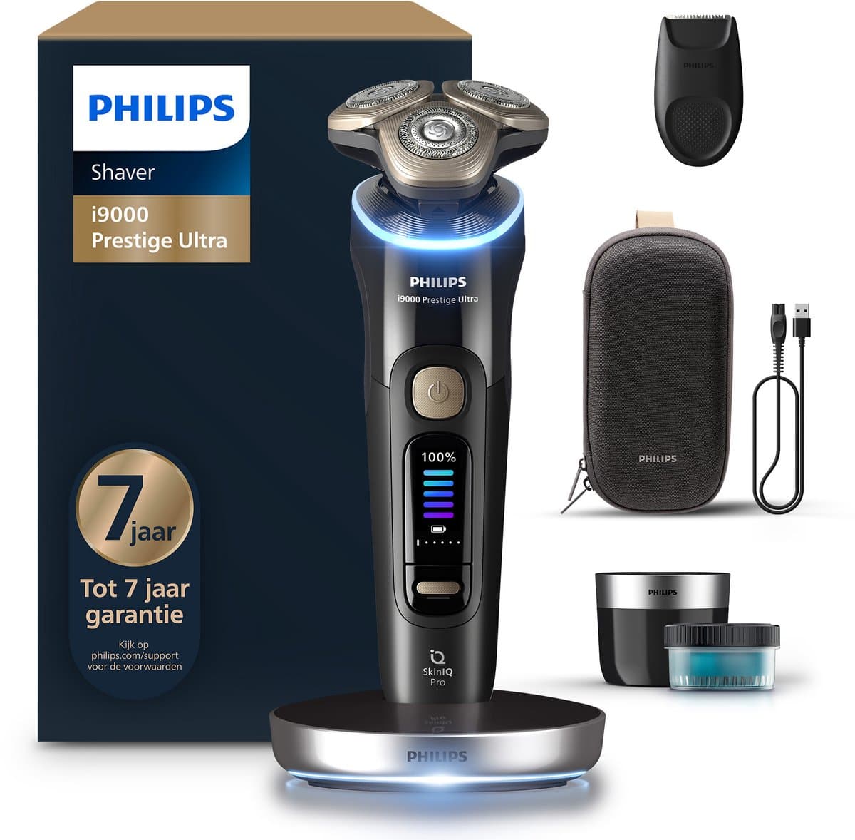 PHILIPS Shaver i9000 Prestige Ultra Wet&Dry XP9400/31 Scheerapparaat Zwart — afbeelding 1