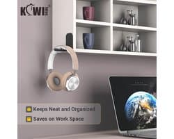 Zelfklevende Hoofdtelefoon Houder - Opvouwbare Onder Bureau Haak voor Gaming Headsets