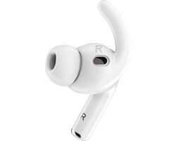 KeyBudz EarBuddyz Oorhaken AirPods Pro (3e gen) – Gemaakt van Premium Elastomeren – Biedt Extra Ondersteuning – Behoudt Functionaliteit met Nauwkeurige Sensoruitsparingen - Wit