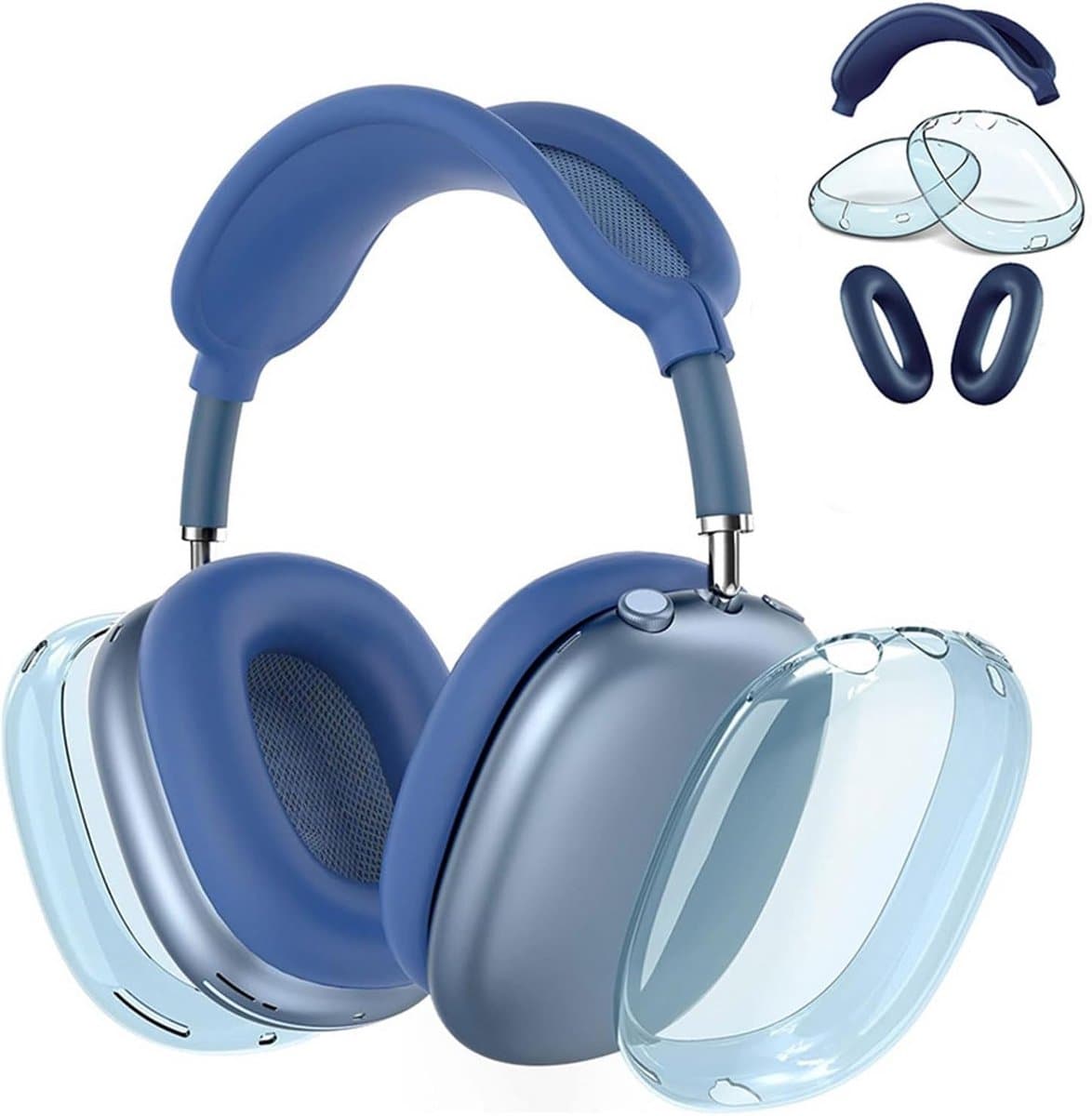 3-in-1 Siliconen Beschermhoes Set voor Draadloze Hoofdtelefoon met Earcup Covers en Hoofdband Bescherming — afbeelding 1