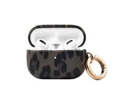 Selencia Sabi Case met panterprint - Hoesje geschikt voor AirPods Pro / Pro 2 / Pro 2 (2022) - Midnight Black