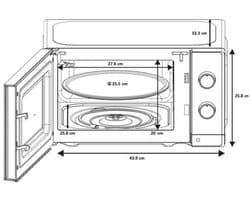 Oceanic – OCEAMO20W12 – Vrijstaande magnetron – 700 W – 20 L