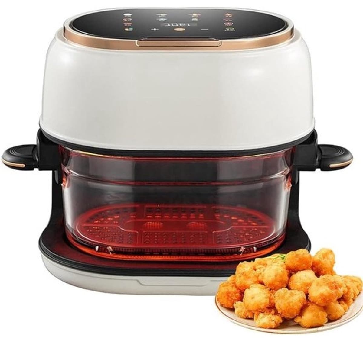 Olievrije airfryer - Elektrische friteuse - Bereid maaltijden met minder vet - Grote capaciteit - 4 liter - Wit — afbeelding 1