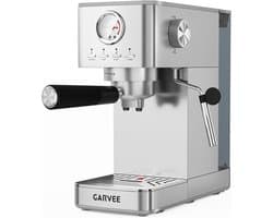 Portafilter Espressomachine - Zilver - 15 Bar Pomp - 1300W - Met Stoompijpje - Voor Thuis en Kantoor