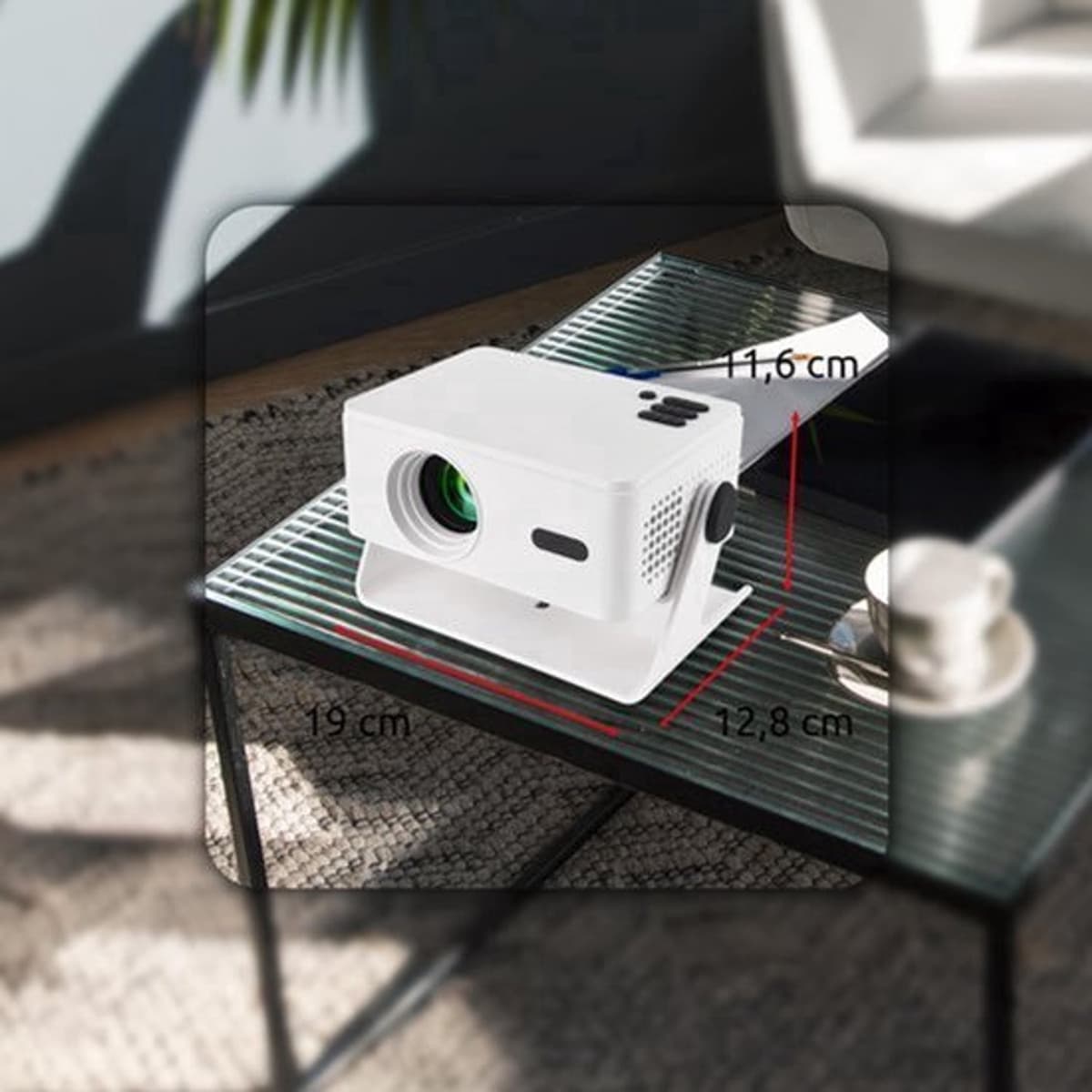 Beamer Draagbare Mini Projector - 150 ANSI Lumen Android 13 - 1280 x 720 HD Resolutie - LED Technologie - Voor Thuisbioscoop En Streaming — afbeelding 1