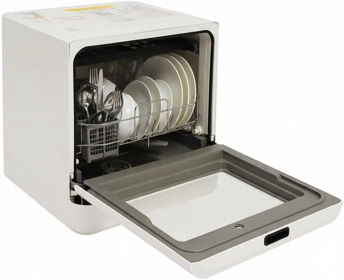 Tafelvaatwasser - Mini vaatwasser - Hygiënisch servies - Zonder wateraansluiting - 6 Liter reservoir - Wit — afbeelding 1