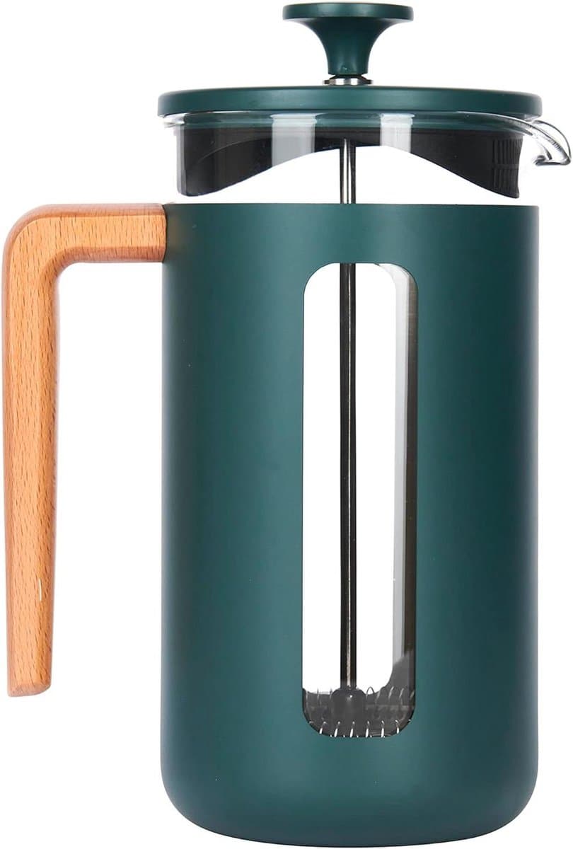Roestvrij Staal Cafetière 8 kopjes Franse Pers Groen Geschenkdoos van La Cafetière - Koffiezetapparaat — afbeelding 1
