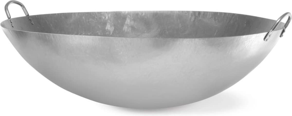 HENDI Grote wokpan – Plaatstaal – 710 mm – Met grepen – Geschikt voor Green Fire barbecues — afbeelding 1