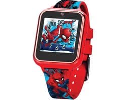 Accutime Kinderhorloge Spiderman II - Smartwatch Kind - Kinderhorloge met Spelletjes - Smartwatch Kinderen - Selfie Camera - Rood Blauw