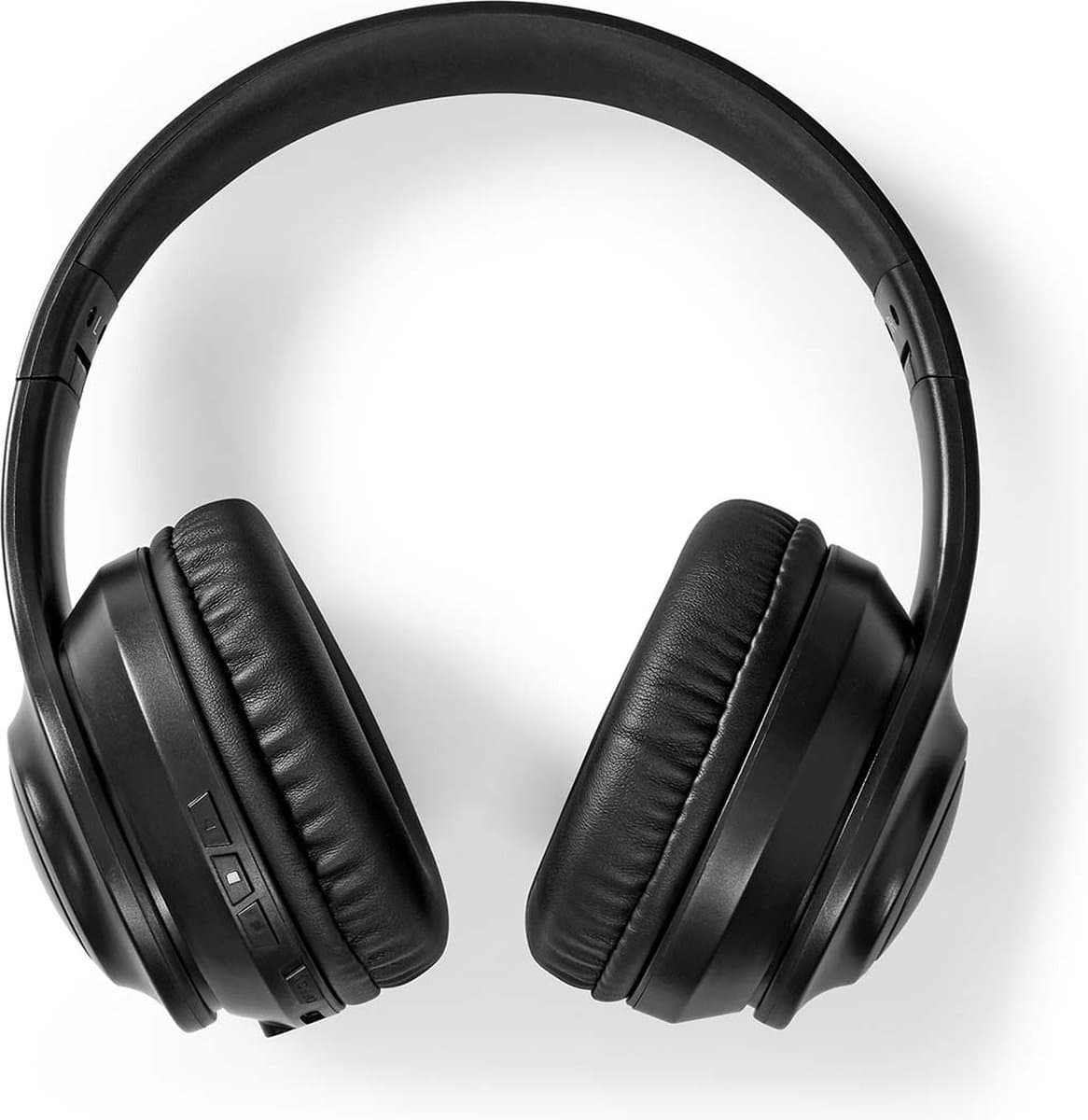Nedis Draadloze Over-ear Koptelefoon - Maximale batterijduur: 16 uur - Ingebouwde microfoon - Drukbediening - Ondersteuning voor spraakbesturing - Volumebediening - Inclusief reiskoffer - Zwart — afbeelding 1