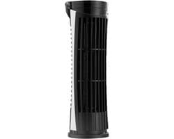 Torenventilator - Stille ventilator - Persoonlijke verkoeling - Vleugelloos ontwerp - 27 cm hoog - Zwart