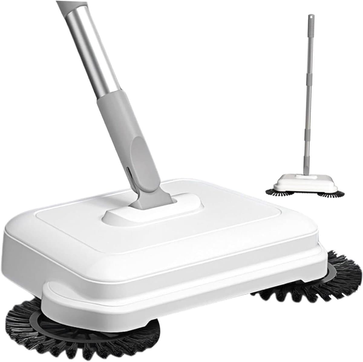 Handveegmachine Lange Steel - Vloer Reiniger - Snel Vloeren Schoon - 360 Graden Draaibaar - 102 cm Hoog - Wit — afbeelding 1