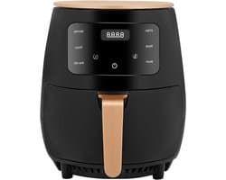 Hete Lucht Frituurpan - Airfryer Olievrij - Gezond Koken - Compacte Behuizing - 3.5 Liter - Zwart Goud