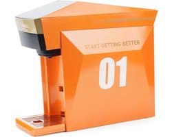 Capadeli 4 in 1 Multi Capsule Koffiemachine Compatibel met Nespresso, Dolce Gusto, K-Cup en Gemalen Koffie (Oranje)