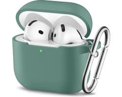 YONO Hoesje geschikt voor Airpods 4 - Case - Siliconen - Leisteen