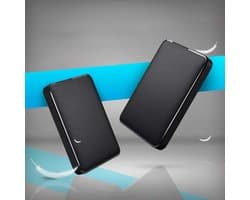 Draagbare Externe Schijf - Mobiele Opslag - Back-up Gegevens - Ultra Slanke Vorm - 5TB Capaciteit - Mat Zwart