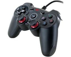 Schwaiger USB Gaming Controller Gamepad Pad 2x Vibration voor PC PS3 Android TV