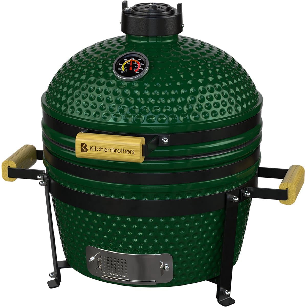 KitchenBrothers Kamado BBQ - 16 Inch Houtskool Barbecue - 34⌀ cm - PFAS-vrij - Deluxe Set - Egg BBQ met Accessoires - Groen — afbeelding 1