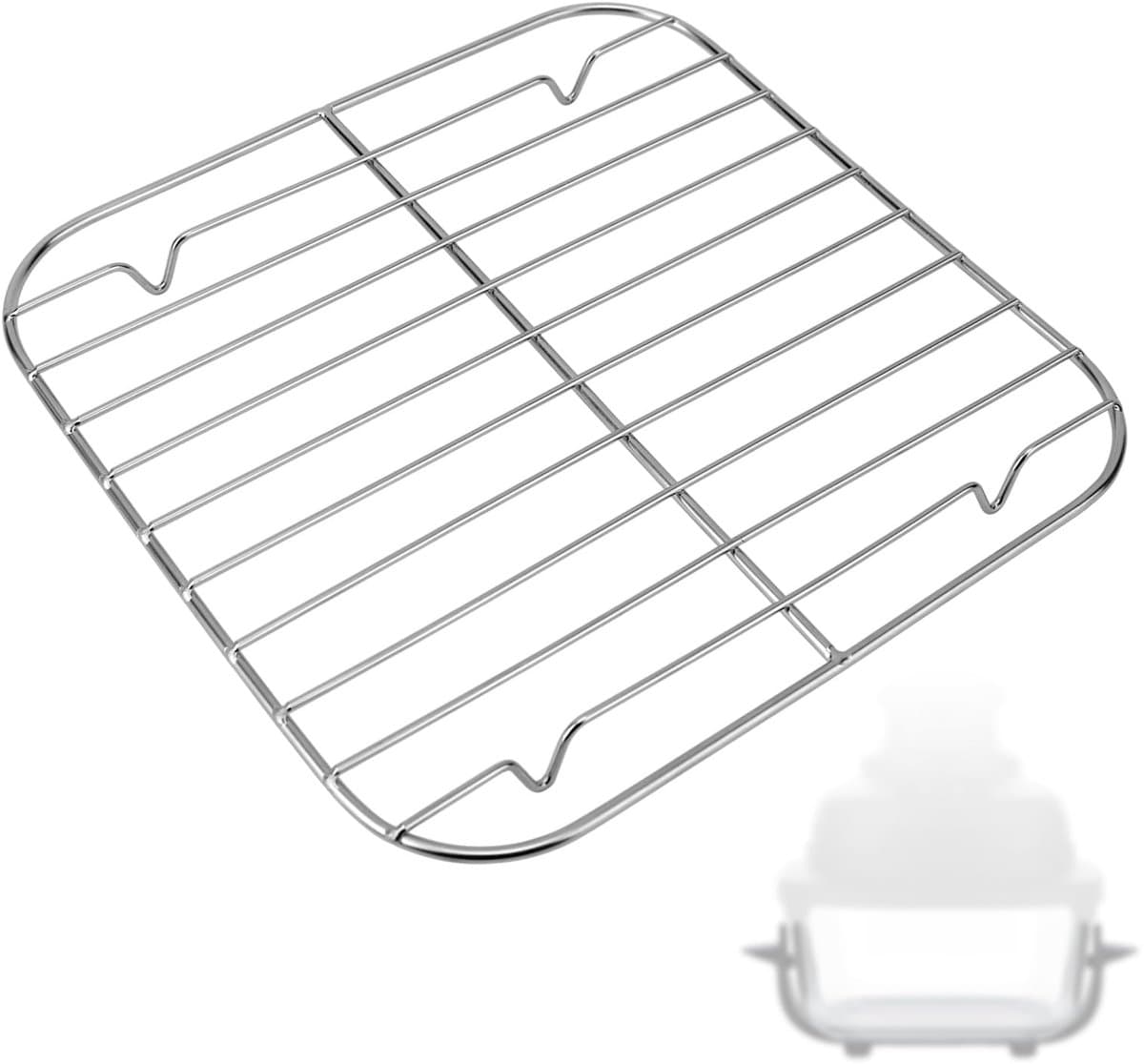 Crisper Rack - RVS Airfryer Accessoire - Geschikt voor 2.5QT & 4QT Glascontainers — afbeelding 1