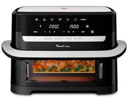 Airfryer met FlexCook scheidingswand - 9L - Voor maximaal 8 personen - 7 Kookprogramma's - Zwart