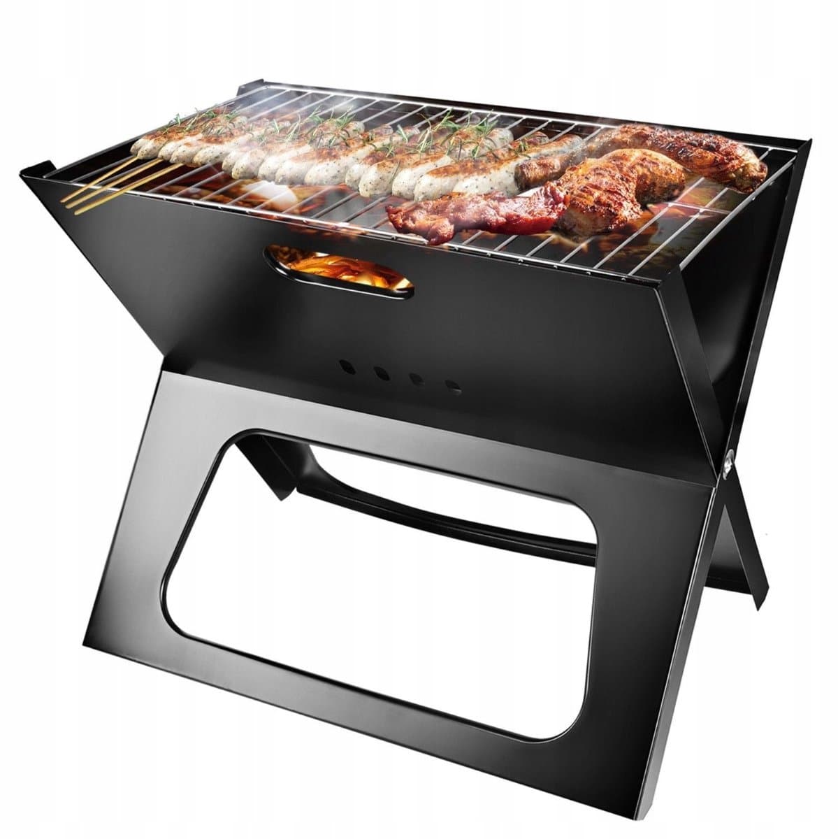 Draagbare Opvouwbare Houtskoolgrill voor Tuin & Camping — afbeelding 1