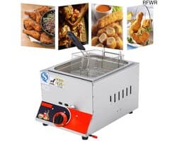 RFWR® Commerciële gasfriteuse met hoge capaciteit en roestvrij staal