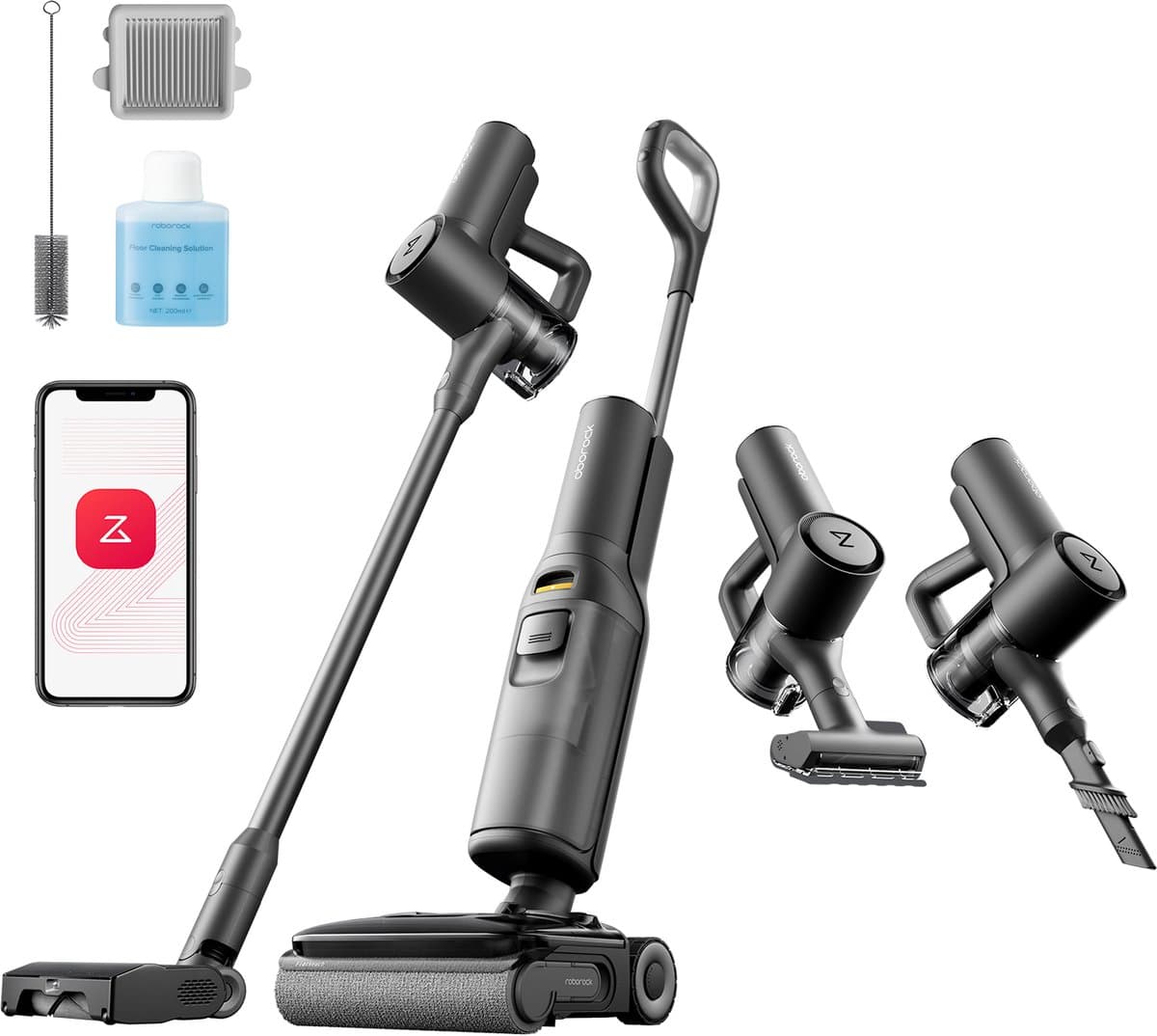 Roborock F25 ACE Combo-Vloerreiniger-5-in-1 Draadloze Nat Droog stofzuiger-Elektrische dweil-20000Pa-AI-ondersteunde wielen-app-bediening-4 Standen-180° Plat Ontwerp-5min Droog-90°C Zelfreiniging-Automatisch schoonmaakmiddel — afbeelding 1