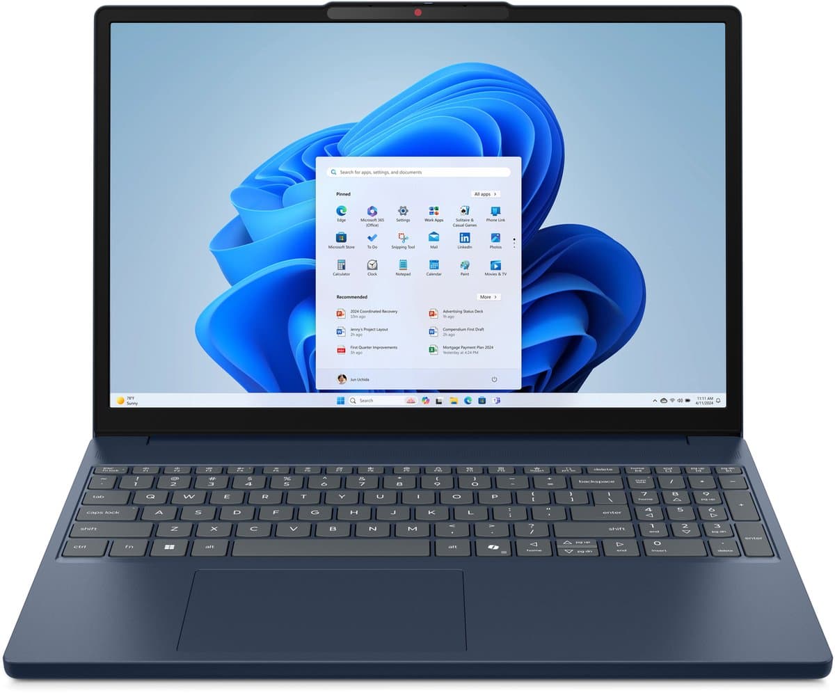 Lenovo IdeaPad Slim 3 15IRH10 Intel® Core™ i5 i5-13420H Laptop 38,9 cm (15.3") WUXGA 16 GB DDR5-SDRAM 512 GB SSD Wi-Fi 6 (802.11ax) Engels Blauw — afbeelding 1