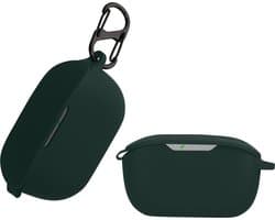 kwmobile Hoes geschikt voor JBL WAVE BUDS - Siliconen cover voor oordopjes in donkergroen