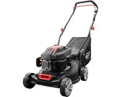 Benzine Grasmaaier - Gazonmaaier - Middelgrote Tuinen - Lichtgewicht en Wendbaar - 40 cm Snijbreedte - Zwart Rood