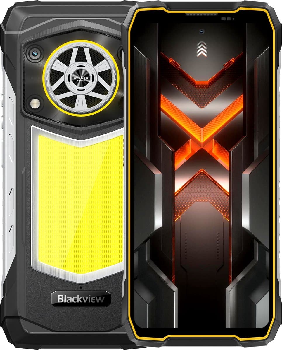 Blackview ROCK 5 - AI Robuuste Smartphone - 4G - 36GB RAM - 256GB ROM - Android 16 - 20000mAh - 6.56 inch - Robuuste Telefoon - 108MP + 20MP Nachtzicht - IP68 Waterdicht - NFC - GPS - Geel — afbeelding 1