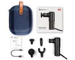 SnelShoppen - Booster Mini Pocket USB-C Massage Gun - Lichtgewicht 500g, Aerometalen Body, 4 Snelheden, 70W Motor, 2500mAh Accu, Ideaal voor Sport en