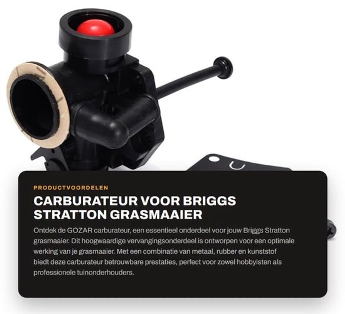 Carburateur met Pakking - Carburateur Synchronisatie Set - Carburateur Afstelgereedschap - Voor Briggs&Stratton - Lengte 110 mm - Hoogte 68 mm - Motorcarburateur — afbeelding 1