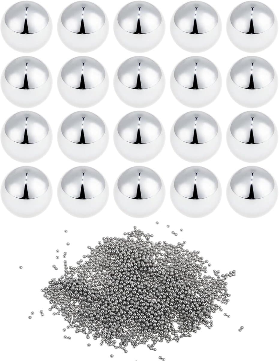 A ABSOPRO 1 mm ball bearings ball bearings steel G100 precision ball silver tint 1500 pieces - ShopVlot — afbeelding 1
