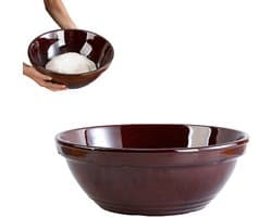 Kneedkom Keramiek - Beslagkom Mengkom - Deeg Bereiden - Non-stick Coating - 5500ML - Bruin