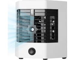Mini airco draagbaar USB 5-in-1 luchtkoeler met timer, luchtbevochtiger en waterreservoir 375 ml