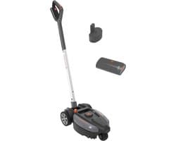 Accu Grasmaaier - Compacte Grasmaaier - Stads Tuinonderhoud - Draaibare Koppeling - 23 cm Snijdbreedte - Zilver Zwart