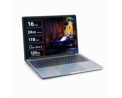Ninkear 16 inch laptop Intel Core Ultra 5 125H - 24GB LPDDR5 - 1TB SSD - 2560x1600 120Hz mat scherm - Intel Arc graphics - WiFi 6 - Windows 11