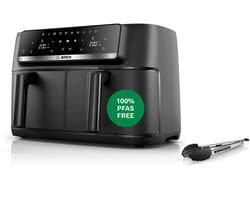 Bosch Serie 4 MAFD440B7 friteuse Dubbel 9 l 2500 W Heteluchtfriteuse Zwart