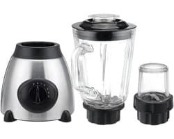 Keuken Mixer - Voedselprocessor Kruiden - Snel Ingrediënten Mixen - Continue Toevoeging Deksel - 1.5 Liter Inhoud - Zwart