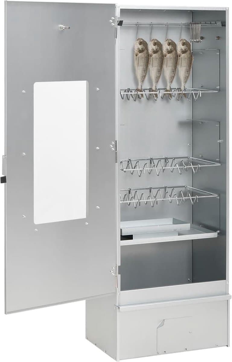 vidaXL - BBQ-rookoven - met - houtsnippers - 44,5x29x110 - cm - staal — afbeelding 1